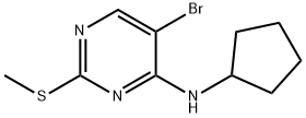 4-PyriMidinaMine, 5-broMo-N-cyclopentyl-2-(Methylthio)- 结构式