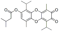 3-Methylbutanoic acid [7,8-dihydro-1,6-diisopropyl-4,9-dimethyl-7,8-dioxodibenzo[b,e][1,4]dioxin-2-yl] ester 结构式