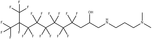 1-[[3-(dimethylamino)propyl]amino]-4,4,5,5,6,6,7,7,8,8,9,9,10,11,11,11-hexadecafluoro-10-(trifluoromethyl)undecan-2-ol Struktur