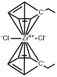 ビス(エチルシクロペンタジエニル)ジルコニウムジクロリド 化学構造式