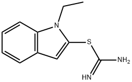 Carbamimidothioic acid, 1-ethyl-1H-indol-2-yl ester (9CI) 结构式