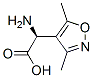 4-Isoxazoleaceticacid,alpha-amino-3,5-dimethyl-,(S)-(9CI) 化学構造式