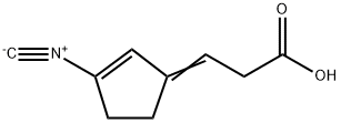 3-(3-イソシアノ-2-シクロペンテン-1-イリデン)プロピオン酸 化学構造式