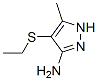 1H-Pyrazol-3-amine,  4-(ethylthio)-5-methyl- 结构式