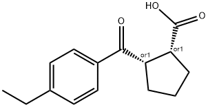 CIS-2-(4-エチルベンゾイル)シクロペンタン-1-カルボン酸 化学構造式