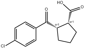 CIS-2-(4-クロロベンゾイル)シクロペンタン-1-カルボン酸 化学構造式