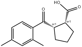 (1R,2S)-2-(2,4-二甲基苯甲酰基)环戊烷-1-羧酸,733740-18-6,结构式