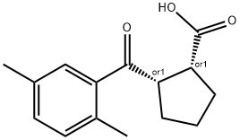 (1R,2S)-2-(2,5-二甲基苯甲酰基)环戊烷-1-羧酸, 733740-19-7, 结构式