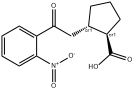 (1R,2S)-2-(2-(2-硝基苯基)-2-氧乙基)环戊烷-1-羧酸, 733740-76-6, 结构式