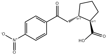 TRANS-2-[2-OXO-2-(4-NITROPHENYL)ETHYL]CYCLOPENTANE-1-CARBOXYLIC ACID 结构式