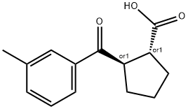 (1R,2R)-2-(3-甲基苯甲酰基)环戊烷-1-羧酸,733740-80-2,结构式