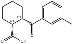 CIS-2-(3-メチルベンゾイル)シクロヘキサン-1-カルボン酸 化学構造式
