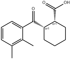 CIS-2-(2,3-ジメチルベンゾイル)シクロヘキサン-1-カルボン酸 化学構造式