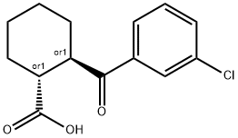 (1R,2R)-2-(3-氯苯甲酰基)环己烷-1-羧酸, 733742-78-4, 结构式