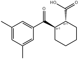 (1R,2R)-2-(3,5-二甲基苯甲酰基)环己烷-1-羧酸, 733742-85-3, 结构式
