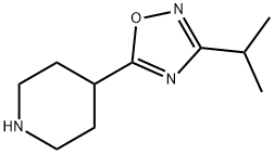 4-(3-イソプロピル-1,2,4-オキサジアゾール-5-イル)ピペリジン 化学構造式