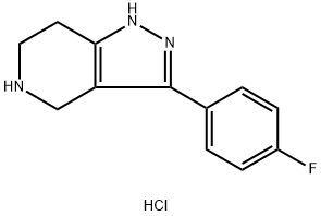 3-(4-fluorophenyl)-4,5,6,7-tetrahydro-1H-pyrazolo[4,3-c]pyridine hydrochloride Structure