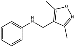 N-[(3,5-dimethyl-4-isoxazolyl)methyl]aniline 化学構造式