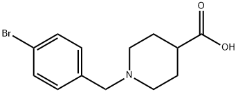 1-(4-BROMO-BENZYL)-PIPERIDINE-4-CARBOXYLIC ACID HYDROCHLORIDE 结构式