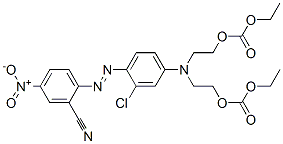 ethyl 5-[3-chloro-4-[(2-cyano-4-nitrophenyl)azo]phenyl]-9-oxo-2,8,10-trioxa-5-azadodecanoate,73384-66-4,结构式