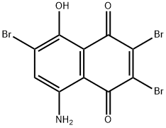 8-氨基-2,3,6-三溴-5-羟基-1,4-萘醌, 73384-70-0, 结构式
