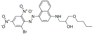 1-[[4-[(2-bromo-4,6-dinitrophenyl)azo]-1-naphthyl]amino]-3-butoxypropan-2-ol Structure