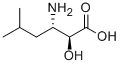 (2S,3S)-3-アミノ-2-ヒドロキシ-5-メチルヘキサン酸 化学構造式