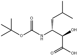 BOC-(2R,3R)-3-AMINO-2-HYDROXY-5-METHYLHEXANOIC ACID Structure