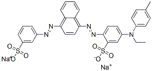 disodium 5-[ethyltolylamino]-2-[[4-[(3-sulphonatophenyl)azo]-1-naphthyl]azo]benzenesulphonate|