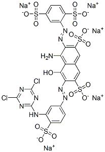 73398-43-3 pentasodium 4-amino-6-[[3-[(4,6-dichloro-1,3,5-triazin-2-yl)amino]-4-sulphonatophenyl]azo]-3-[(2,5-disulphonatophenyl)azo]-5-hydroxynaphthalene-2,7-disulphonate