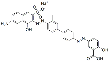 sodium hydrogen 5-[[4'-[(7-amino-1-hydroxy-3-sulphonato-2-naphthyl)azo]-3,3'-dimethyl[1,1'-biphenyl]-4-yl]azo]salicylate|C.I.直接棕223