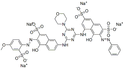 tetrasodium 4-hydroxy-5-[[4-[[5-hydroxy-6-[(4-methoxy-2-sulphonatophenyl)azo]-7-sulphonato-2-naphthyl]amino]-6-(morpholino)-1,3,5-triazin-2-yl]amino]-3-(phenylazo)naphthalene-2,7-disulphonate|C.I.直接红226