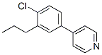 Pyridine, 4-(4-chloro-3-propylphenyl)- Structure