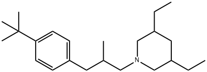 3,5-Diethyl-1-(3-(4-(1,1-dimethylethyl)phenyl)-2-methylpropyl)piperidi ne 结构式