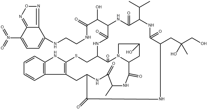 N-(7-NITROBENZOFURAZAN-4-YL)PHALLACIDIN 化学構造式