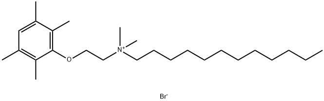 1-Dodecanaminium, N,N-dimethyl-N-(2-(2,3,5,6-tetramethylphenoxy)ethyl) -,bromide Structure