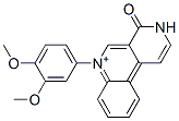 6-(3,4-ジメトキシフェニル)-3,4-ジヒドロ-4-オキソベンゾ[c][2,7]ナフチリジン-6-イウム 化学構造式