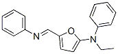 2-Furanamine,  N-ethyl-N-phenyl-5-[(phenylimino)methyl]-,734475-60-6,结构式