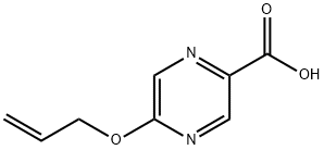 5-(2-丙烯-1-基氧基)-2-吡嗪羧酸, 734532-95-7, 结构式