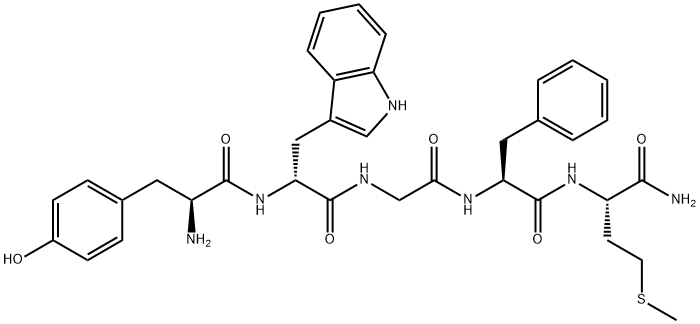 (D-TRP2)-METHIONINE ENKEPHALINAMIDE*ACET ATE,73459-29-7,结构式
