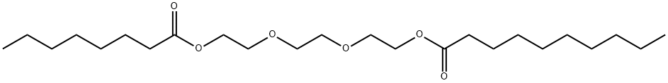 デカン酸2-[2-[2-[(1-オキソオクチル)オキシ]エトキシ]エトキシ]エチル 化学構造式