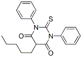 1,3-ジフェニル-2,3-ジヒドロ-5-ペンチル-2-チオキソ-4,6(1H,5H)-ピリミジンジオン 化学構造式