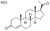 Pregn-4-ene-3,20-dione hydrochloride Struktur