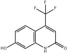 2,7-DIHYDROXY-4-TRIFLUOROMETHYLQUINOLINE 化学構造式