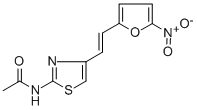 N-[4-[2-(5-ニトロ-2-フリル)ビニル]チアゾール-2-イル]アセトアミド 化学構造式