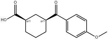 (1R,3S)-3-(4-甲氧基苯甲酰基)环己烷-1-羧酸 结构式