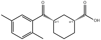 CIS-3-(2,5-ジメチルベンゾイル)シクロヘキサン-1-カルボン酸 化学構造式