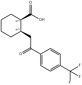CIS-2-[2-OXO-2-(4-TRIFLUOROMETHYLPHENYL)ETHYL]CYCLOHEXANE-1-CARBOXYLIC ACID Struktur