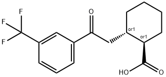 (1R,2S)-2-(2-氧代-2-(3-(三氟甲基)苯基)乙基)环己烷-1-羧酸 结构式