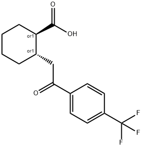 TRANS-2-[2-オキソ-2-(4-トリフルオロメチルフェニル)エチル]シクロヘキサン-1-カルボン酸 化学構造式
